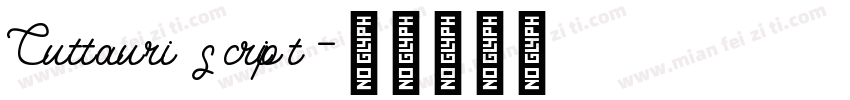 Cuttauri script字体转换